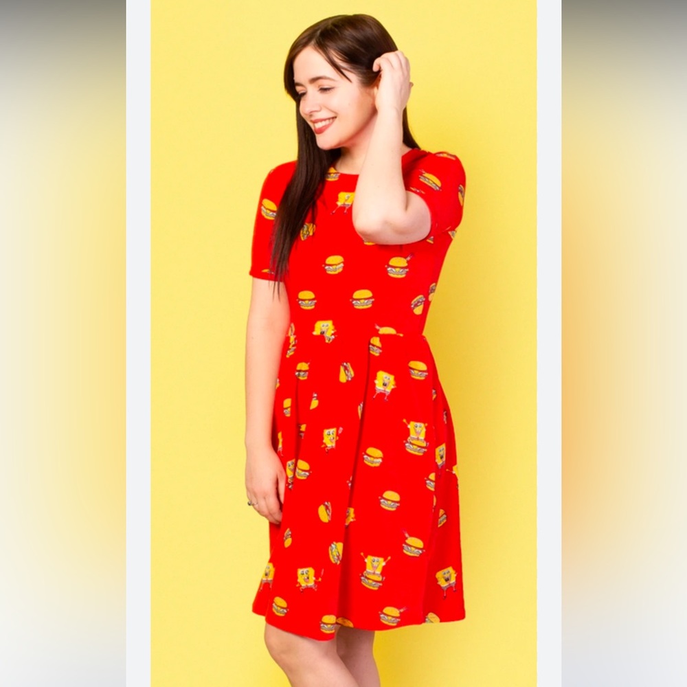 Nickelodeon SpongeBob x Cakeworthy SpongeBob red‎ fit and flare mini dress